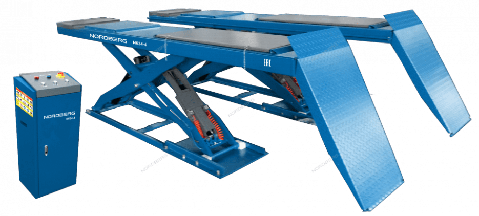 Ножничный подъемник NORDBERG N634-4 для сход-развала, без заглубления, г/п 4 т, 380 В